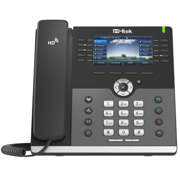 A picture of the Htek UC926E IP Phone.